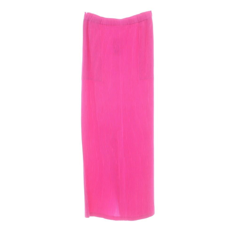 イッセイミヤケ ISSEY MIYAKE 秋冬 プリーツ スカート ピンク サイズ表記なし L位 レディース