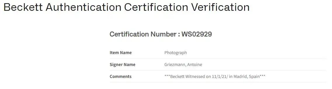 ベケット サイン入り