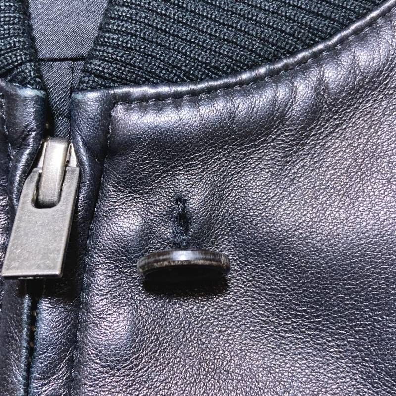 theory セオリー シングルライダースジャケット ラムレザー リブ