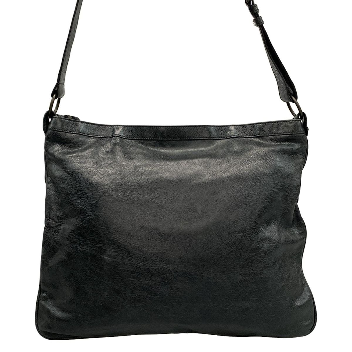 BALENCIAGA バレンシアガ ショルダーバッグ ザ メッセンジャー 177289 黒 レザー