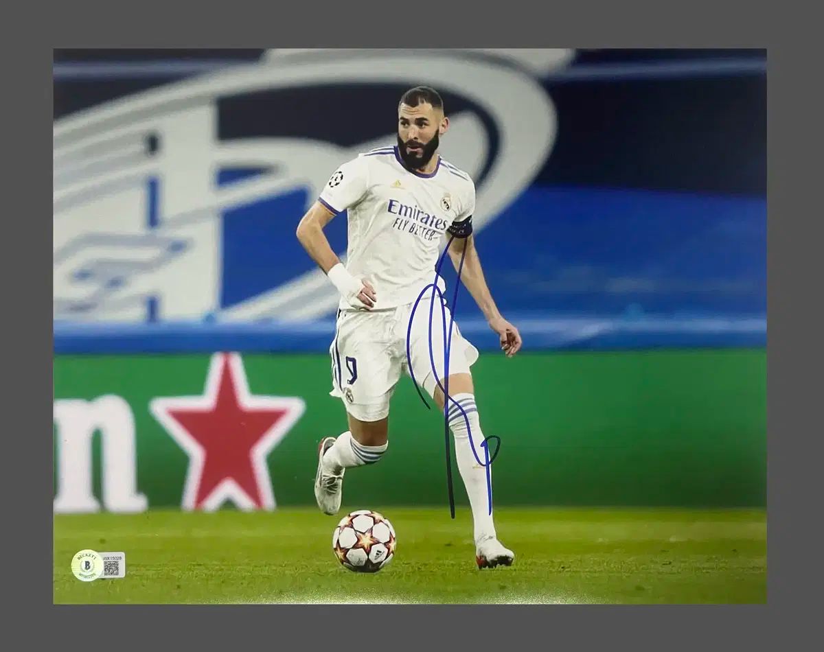 ベケット販売 カリム ベンゼマ ベケット サイン入り ル マドリード 写真 フォト PHOTO