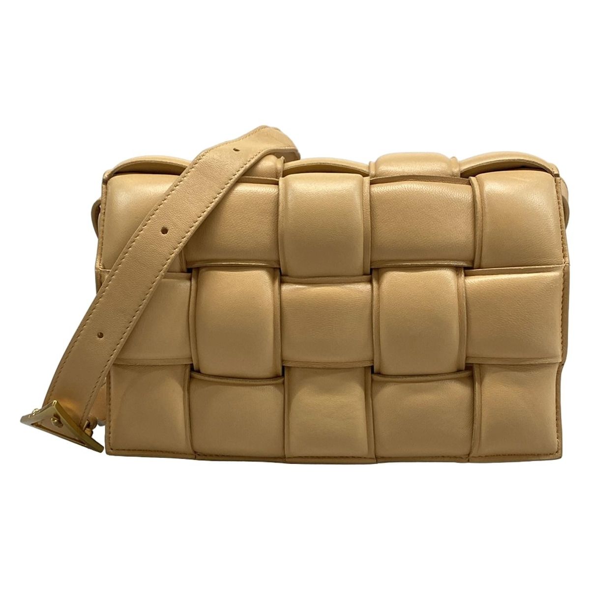 BOTTEGA VENETA ボッテガヴェネタ ショルダーバッグ パデッド カセット ベージュ ラムスキン