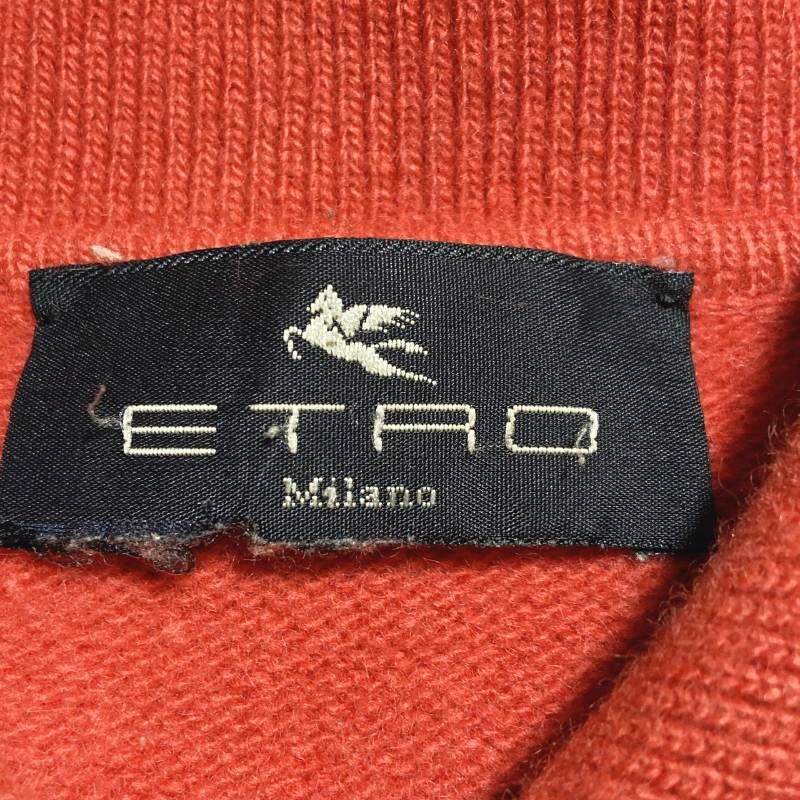 ETRO エトロ ニットワンピース ポロワンピース ペイズリー柄 ブランドボタン レディース サイズ42 状態考慮