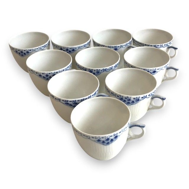 ロイヤルコペンハーゲン ROYAL COPENHAGEN プリンセスブルー Princess Blue カップ＆ソーサー 北欧食器 072 073 皿9枚 カップ10個 セット