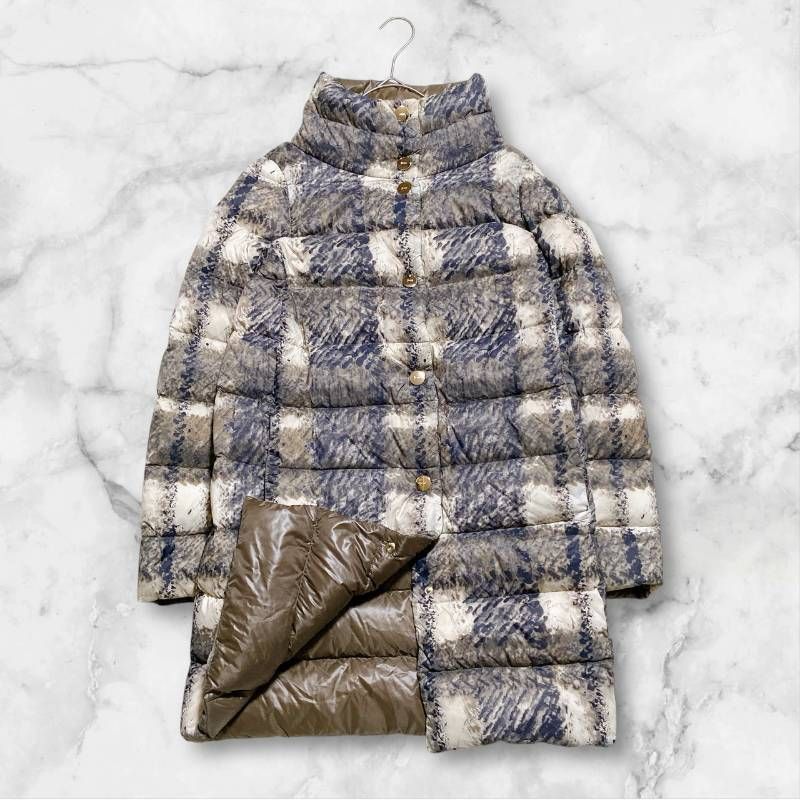 HERNO ヘルノ ダウンコート リバーシブル 総柄 チェック ブランド