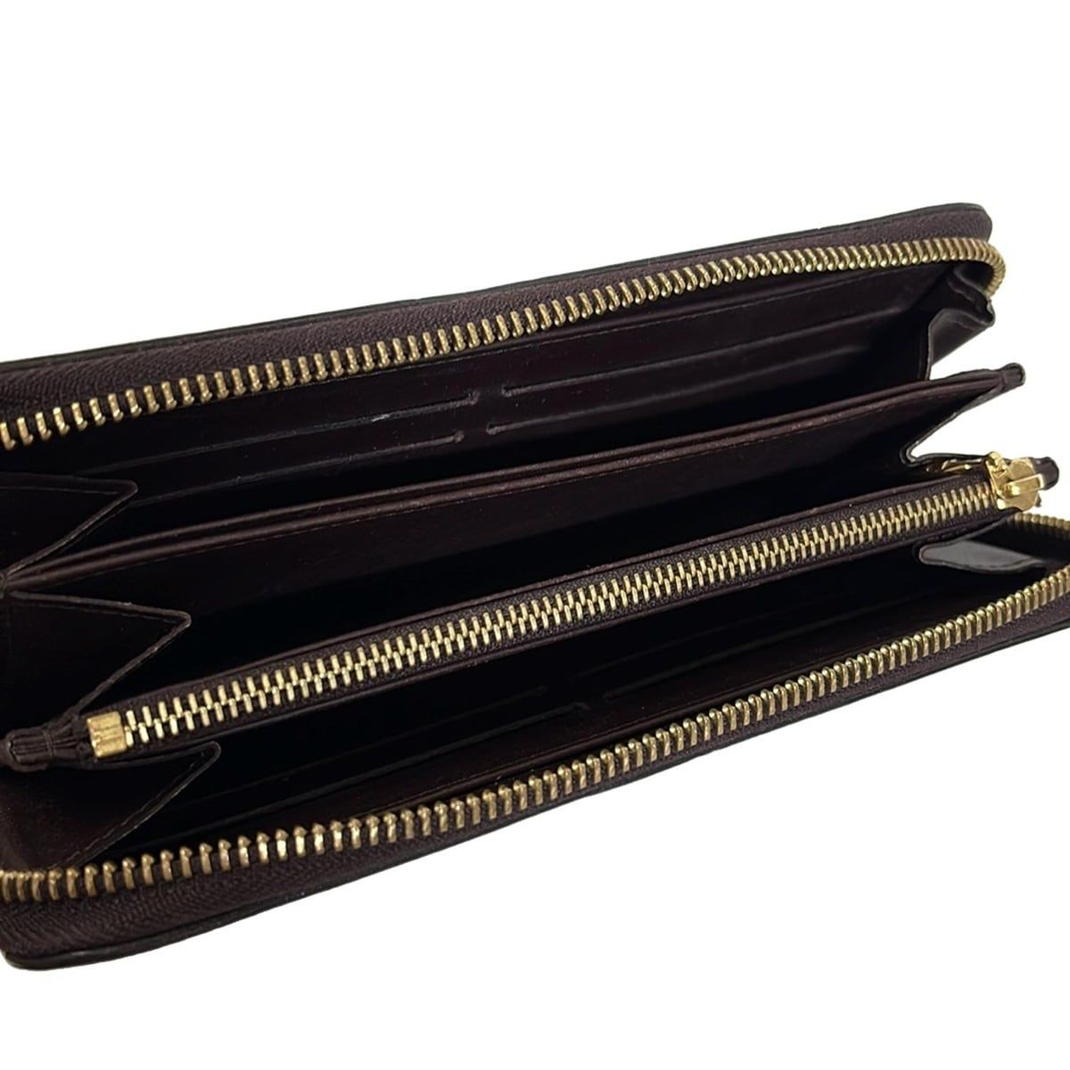 【海外定番】 LOUIS VUITTON ルイヴィトン 長財布 モノグラムヴェルニ ジッピーウォレット M93522 アマラント レザー