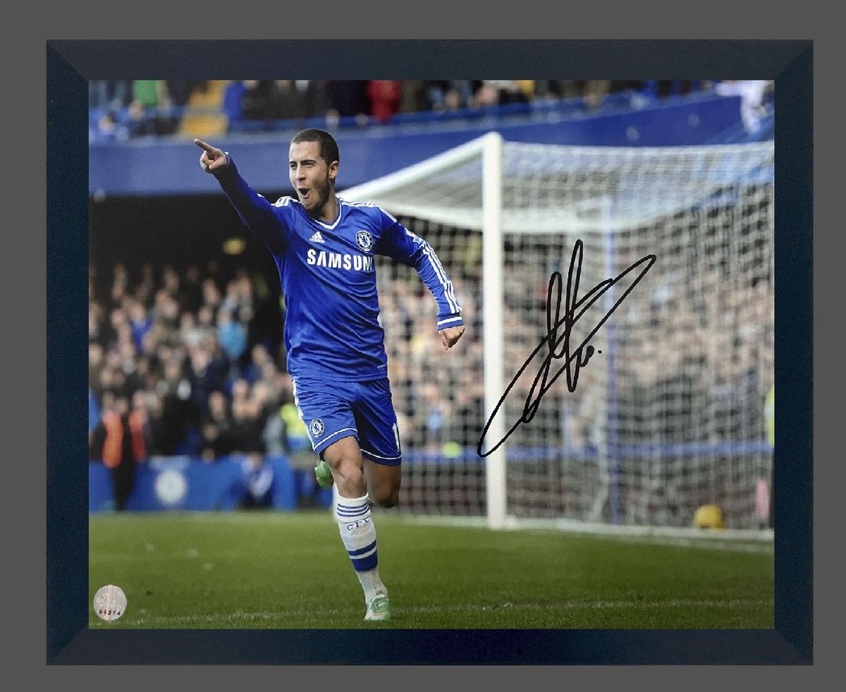  EM 販売 エデ ン アザール サイン入り サイン PHOTO サッカーボール サッカー フットサル