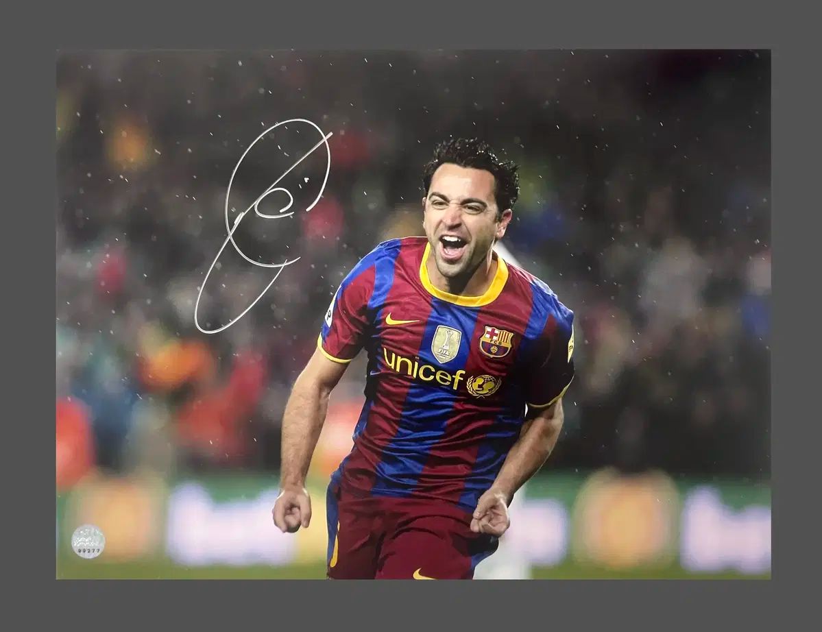 EM認証 サビ エルナンデス サイン入り バルセロナ 写真 フォト PHOTO