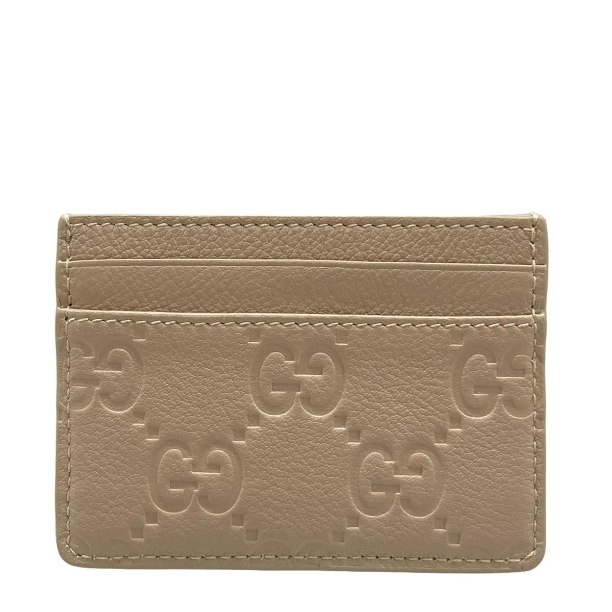 GUCCI グッチ カードケース GGエンブレム 815883 ベージュ レザー