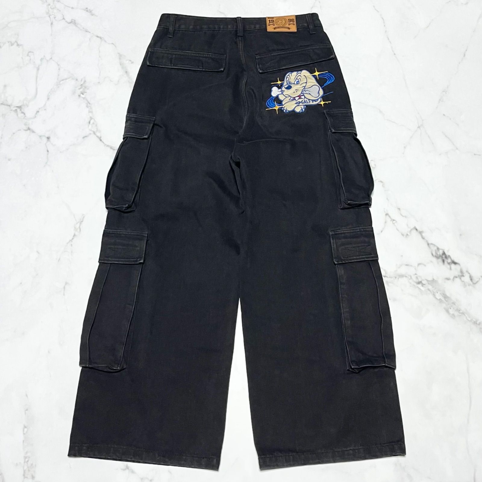 中型犬 GALFY ガルフィー 刺繍ロゴ マルチポケット ブラック BLACK 黒