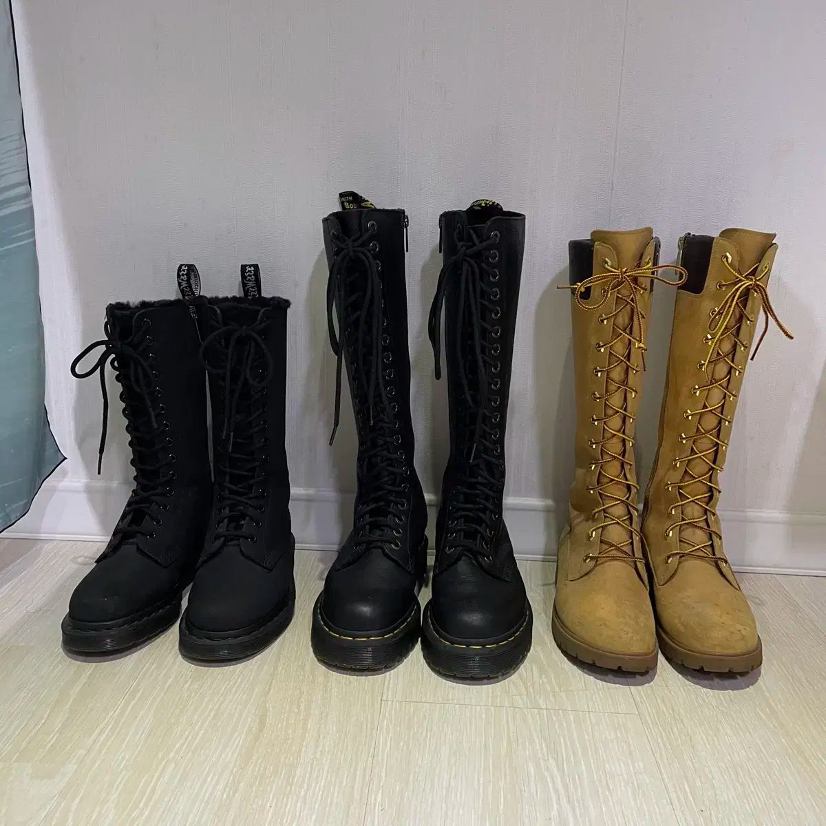 230 235 DR MARTENS Timberland レースアップ ロングブーツ 在庫整理