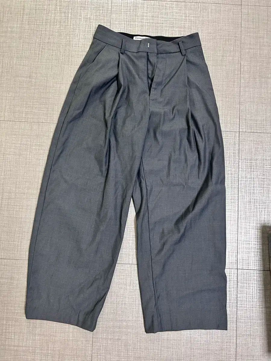 TREEMINGBIRD ワイドスラックス ダークグレイ チャコール S