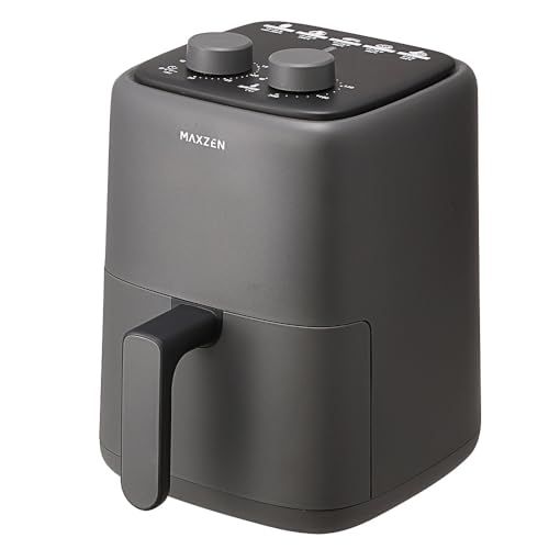 MAXZEN ノンフライヤー ノンオイルフライヤー 2L 小型 電気フライヤー 新生活 家庭用 コンパクト ダイヤル バスケット付き オイルフリー 調理家電 ブラック 黒 おしゃれ シンプル MAF-LT01 マクスゼン e9fbf988