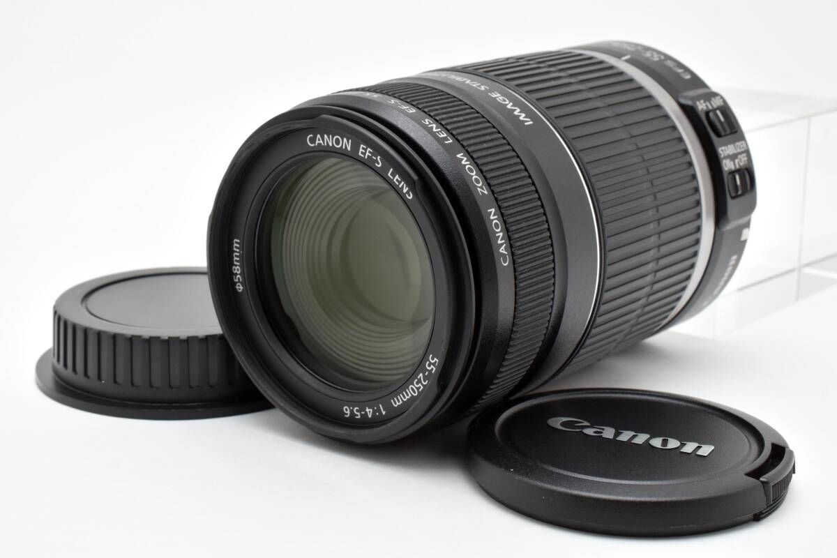 キヤノン Canon EF-S 55-250mm F4-5.6 IS 望遠ズームレンズ L44 7024