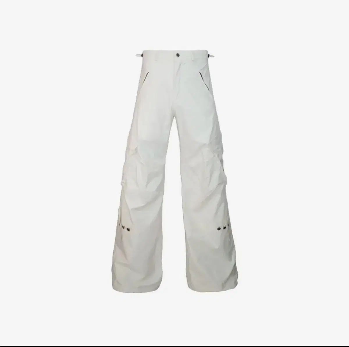 タンサン麻ナイロン ワイド カーゴ パンツ アイボリー