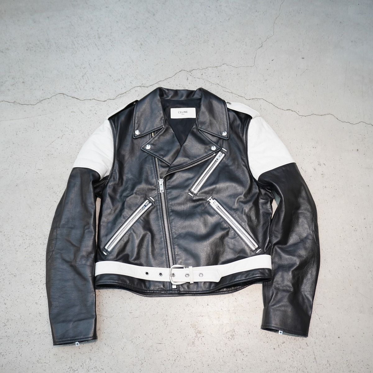 美品 正規 19SS CELINE セリーヌ クラシック バイカー ジャケット