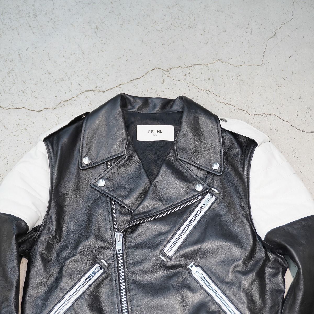 美品 正規 19SS CELINE セリーヌ クラシック バイカー ジャケット