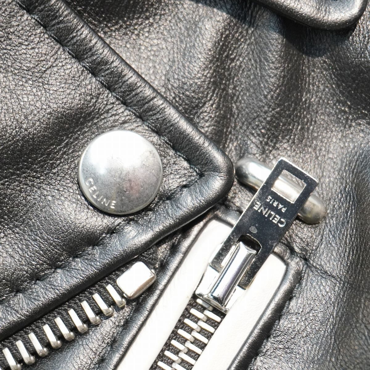 美品 正規 19SS CELINE セリーヌ クラシック バイカー ジャケット 