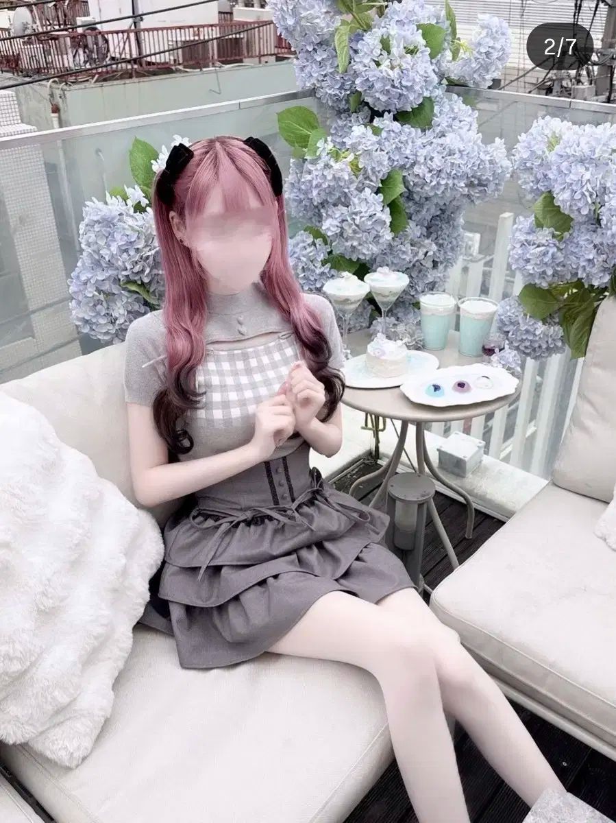 honeymew スカート グレー ミシェルマカロン