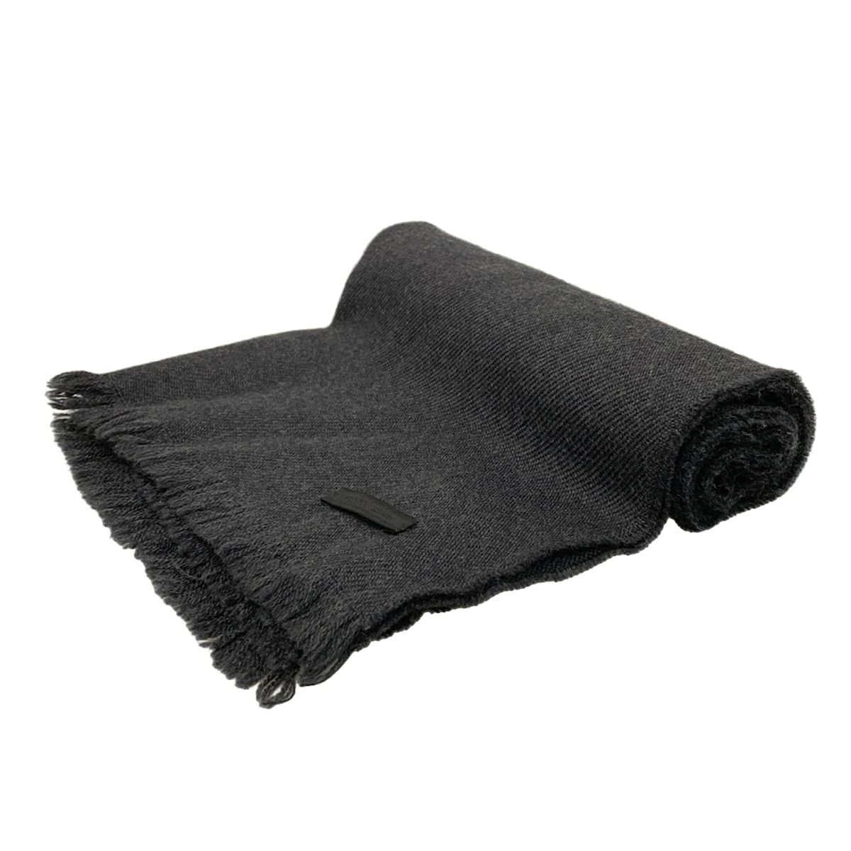 PRADA(プラダ) ストール(ショール) - ダークグレー ウール - メルカリ