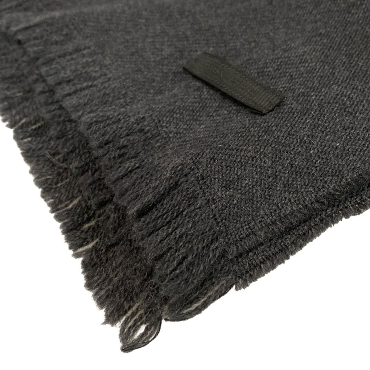  PRADA プラダ ストール ショール - ダークグレー ウール ストール ショール 小物