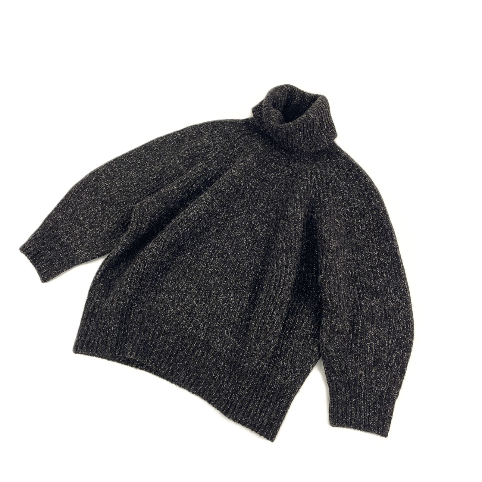 UNFIL アンフィル 22 AW WWFL-UW129 ロイヤルベビー アルパカ リブニット タートルネックニットセーター サイズ1 ブラウン