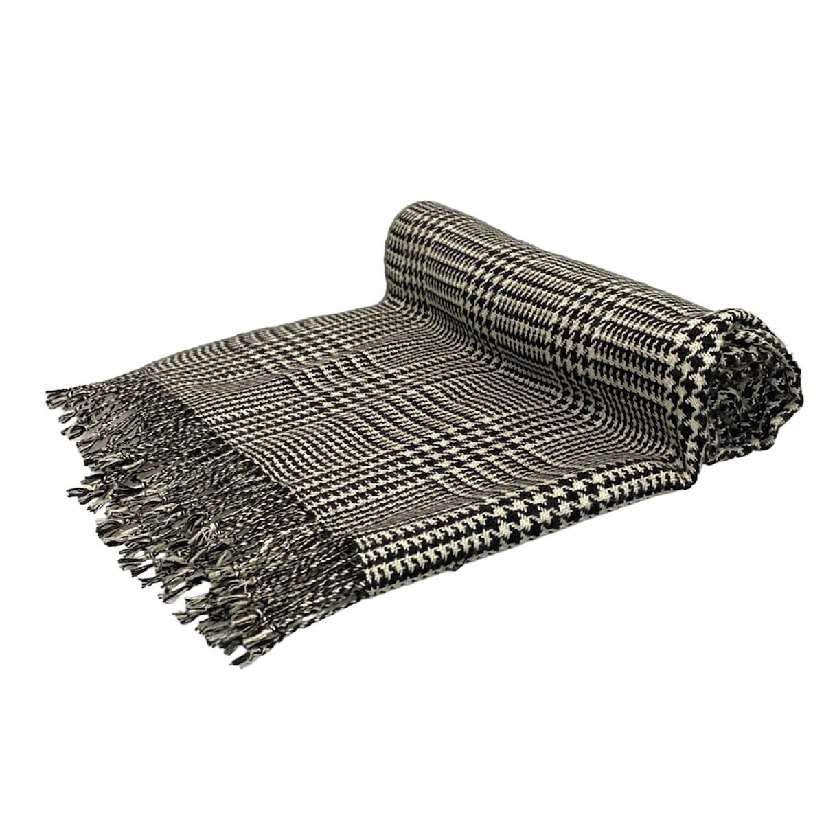 theory セオリー ストール ショール - アイボリー×黒 カシミヤ シルク