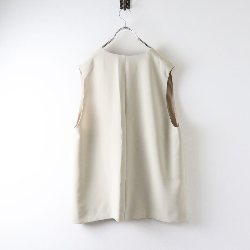 定価28600円 2025 ツムグ tumugu TB24440 ソアパールコンパクトベスト F ベージュ┃ジレ 羽織 ハオリ トップス 2400014663020
