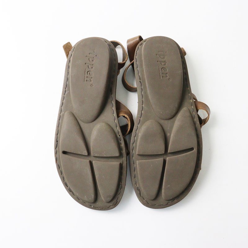 難あり トリッペン trippen レザーアンクルストラップ クロスフラット