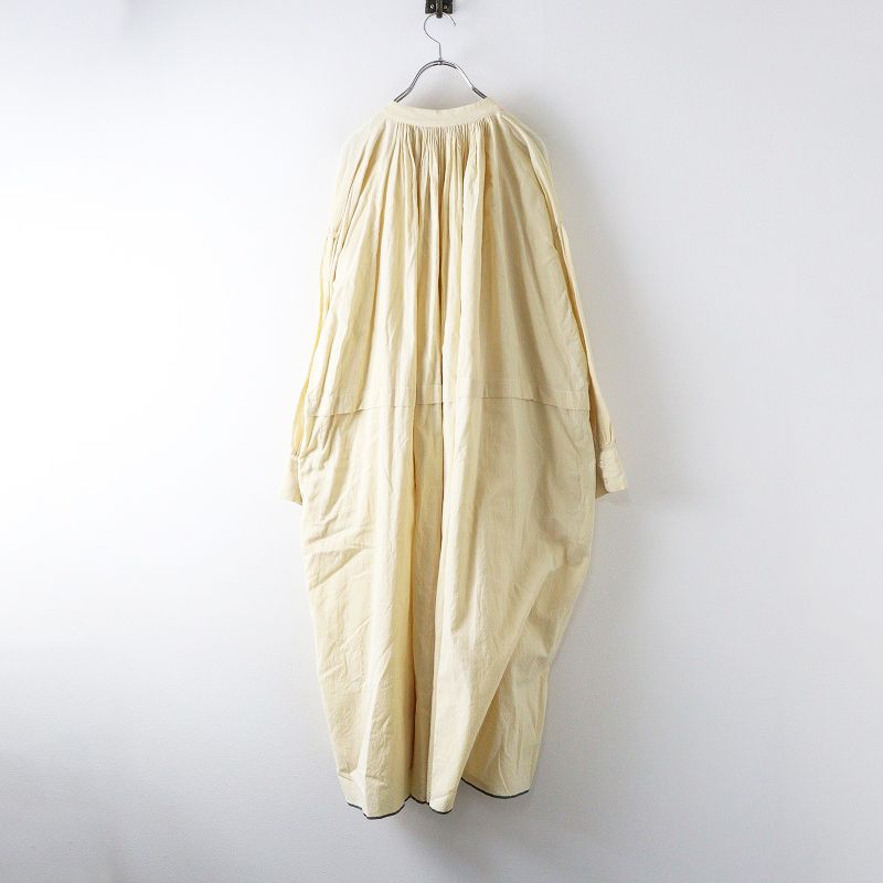 メゾンドソイル maison de soil コットンギャザーワンピース 2 アイボリー ドレス フ ワイド リボン 2400014679748