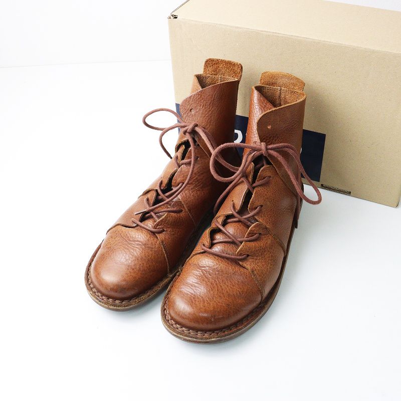 【trippen Nomad 】レザーブーツ 37 レースアップ ブラウン トリッペン trippen NOMAD ノマド レースアップブーツ 37＼ブラウン