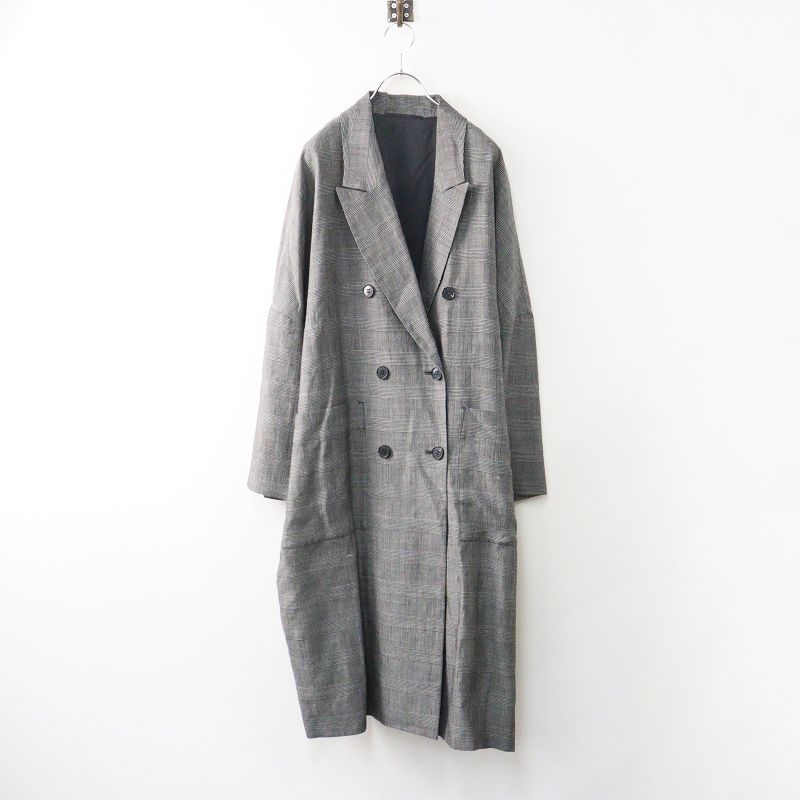 美品 AP STUDIO エーピーストゥディオGlen Check Coat リネン グレン