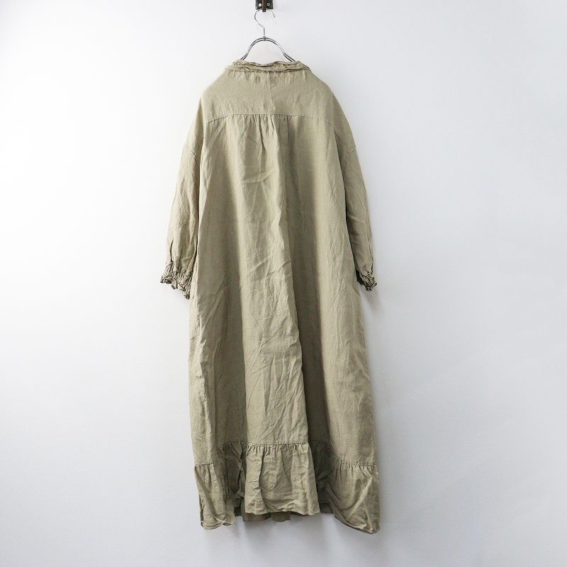 ハグオーワー HUG O WaR リネンフリルティアードワンピース 1 ベージュ ドレス ギャザー フ 2400014688214