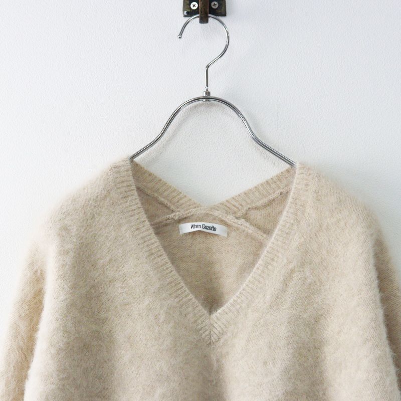 定価2.6万 ウィムガゼット Whim Gazette ウールカシミヤ シャギーニットプルオーバー F ベージュ┃ファータッチ 2400014689754 GINKGOPHARMACY_COM
