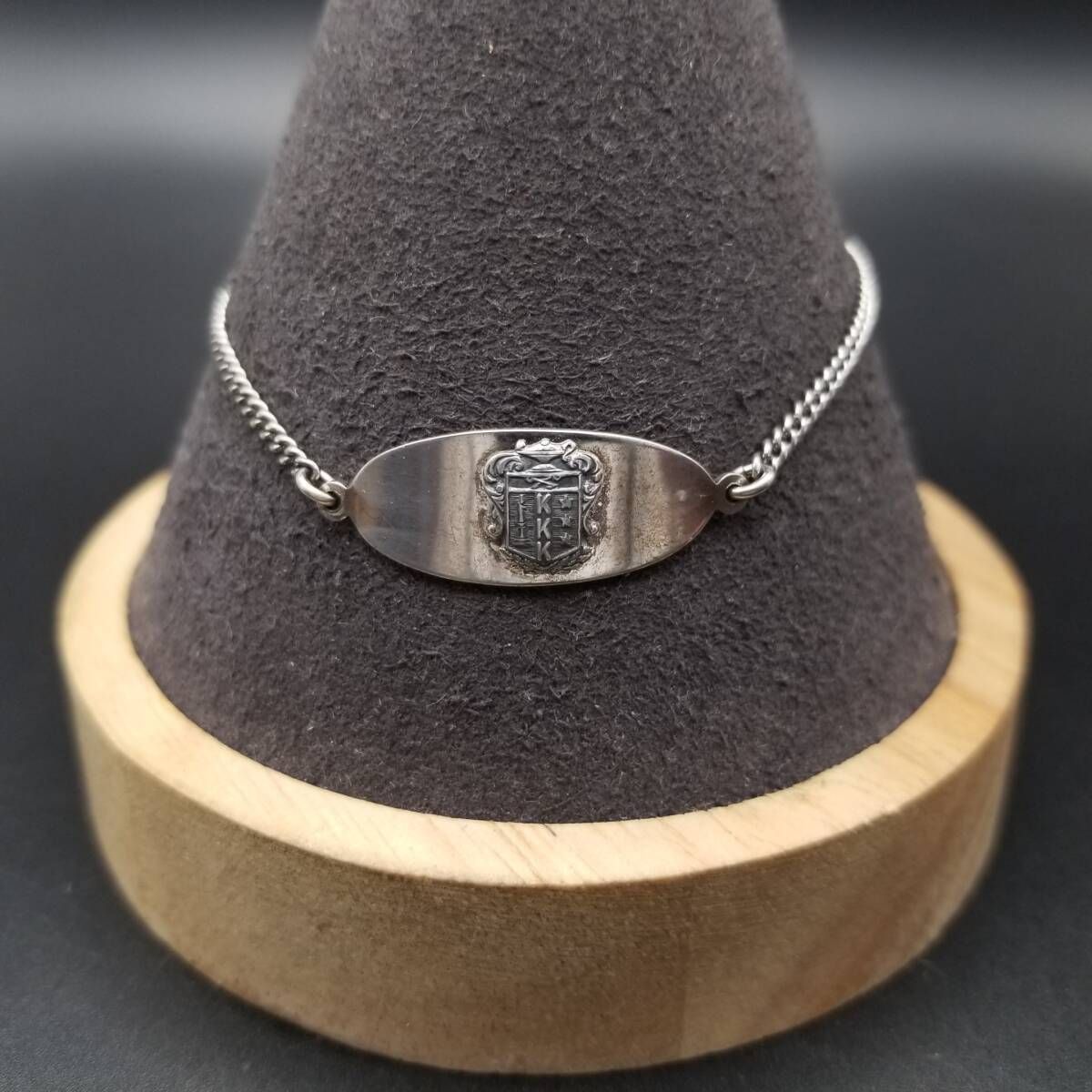 LGB Balfour社製 Kappa IDタグ 925 シルバー ヴィンテージ メンバーズ ブレスレット 銀 細幅 友愛団体 fraternity Y 24 U