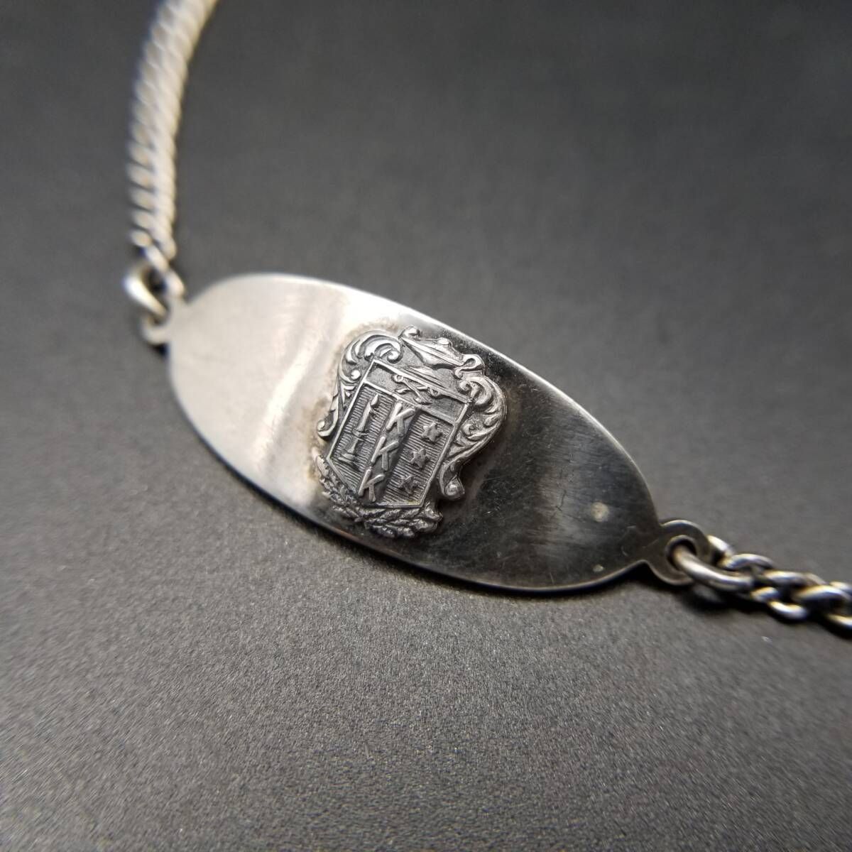 LGB Balfour社製 Kappa Kappa Kappa IDタグ 925 シルバー ヴィンテージ メンバーズ ブレスレット 銀 細幅 友愛団体 fraternity Y24-U