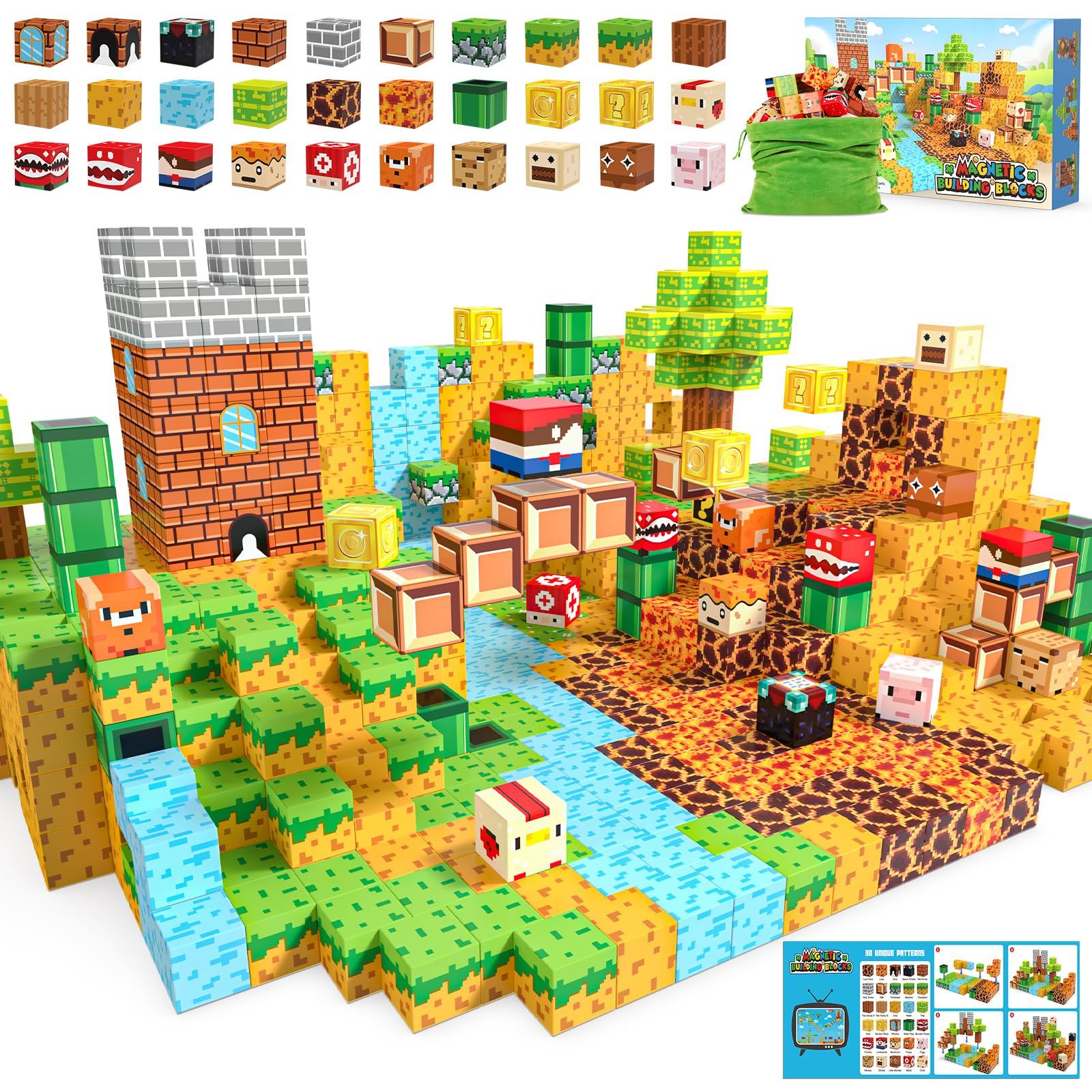 Fuwidvia マグネットブロック マグネットキューブ 磁気ビルディングブロック STEMモンテッソーリ感覚玩具 3 4 5 6 7 8 13歳 男の子 女の子 子供用