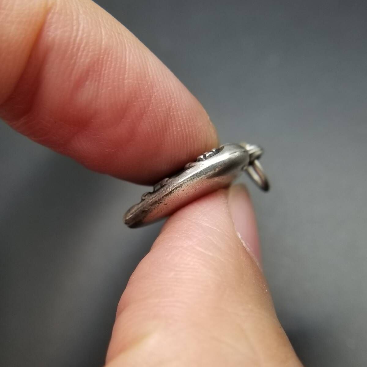 WWII期 ヴィンテージ スウィートハートジュエリー ホースシュー 小花 チャーム 925 シルバー ペンダントヘッド 銀 フローラル Y 25 E チャーム アクセサリー レディース