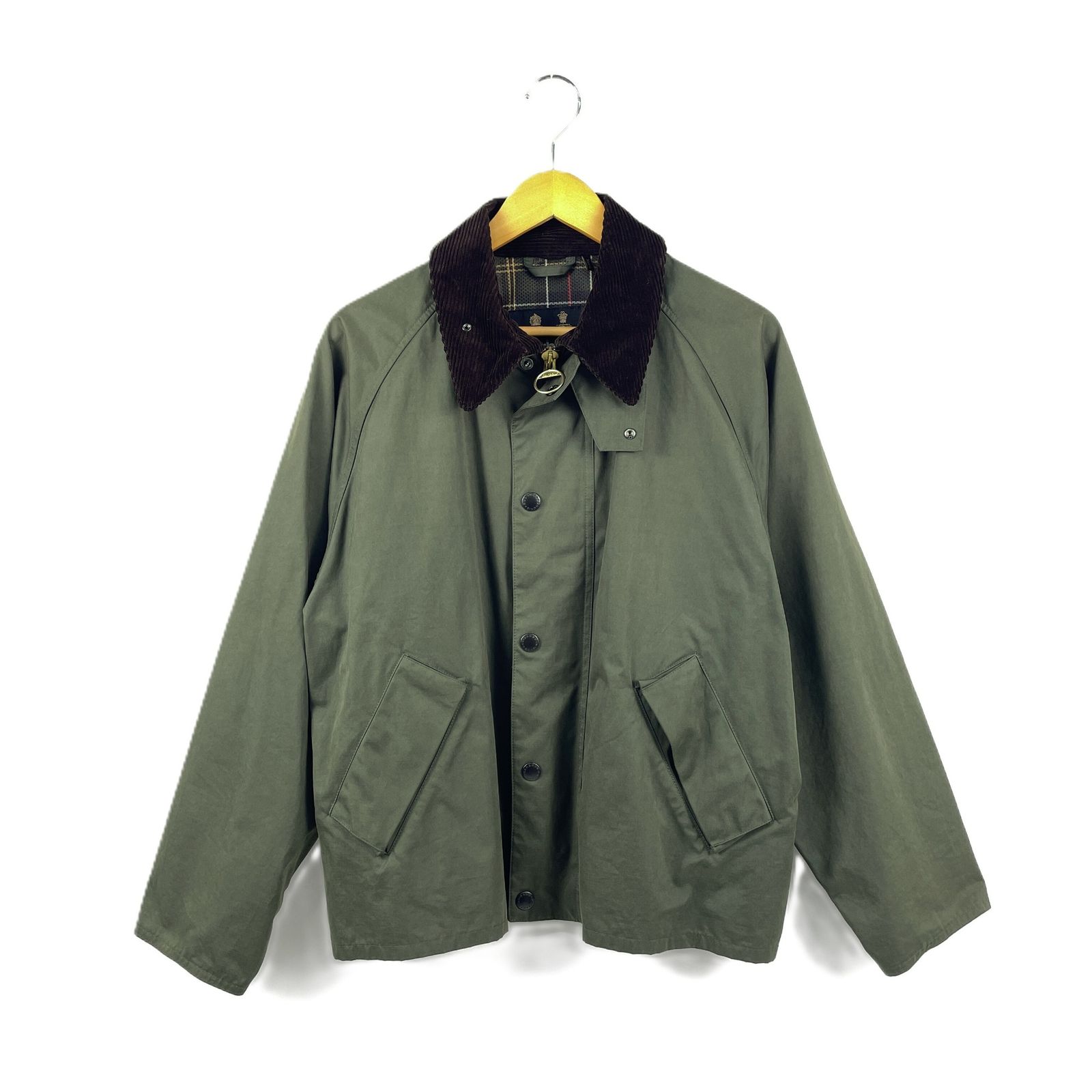 BARBOUR バブアー 23 SS 231MCA0931 TRANSPORT トランスポーター ピーチスキン ノンワックスジャケット サイズ36 カーキ
