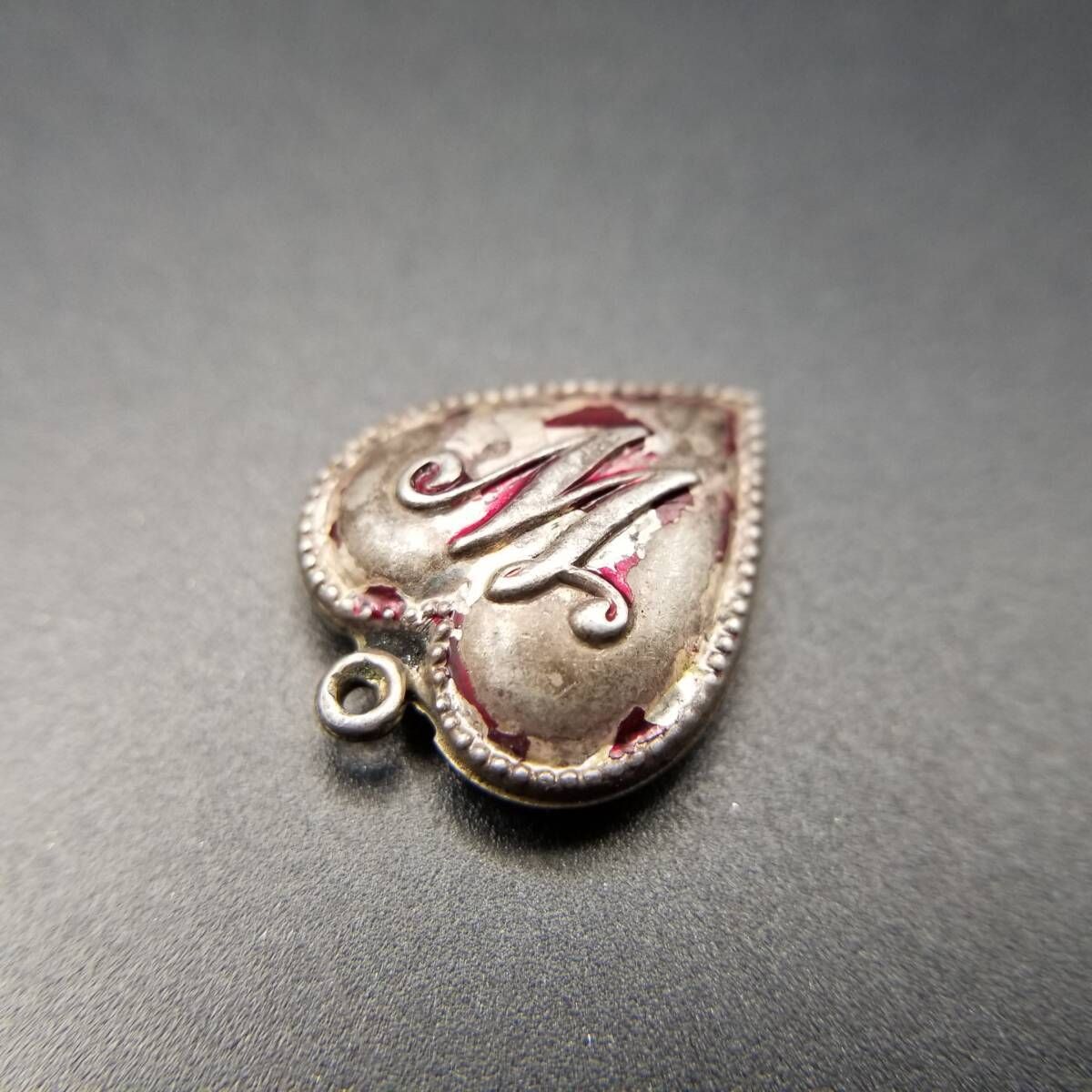 WWII期 ヴィンテージ スウィートハートジュエリー イニシャルレター W