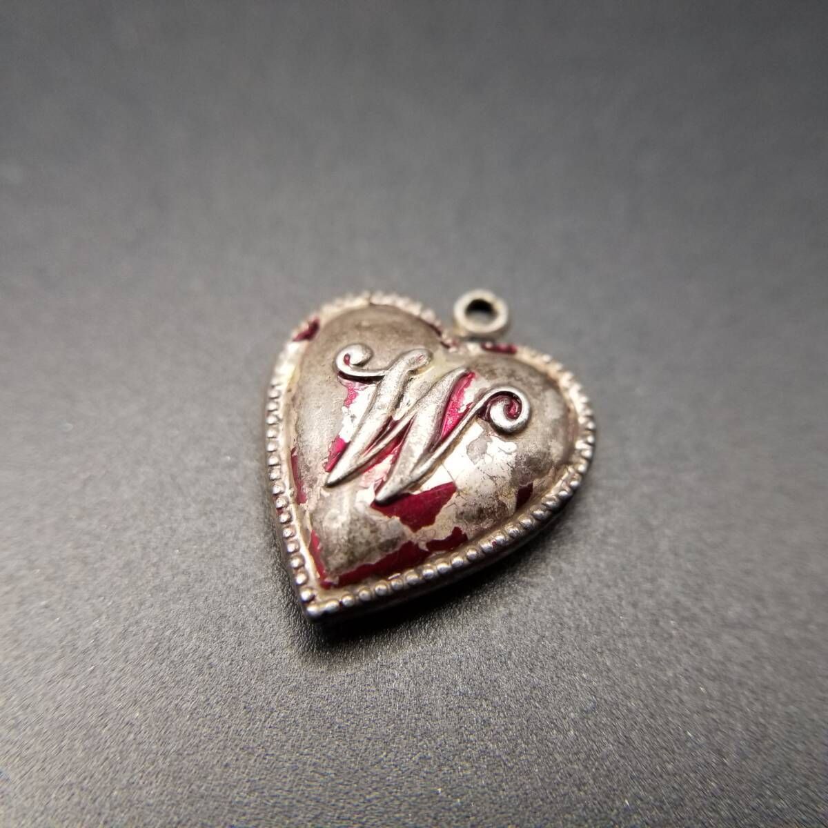 WWII期 ヴィンテージ スウィートハートジュエリー イニシャルレター W