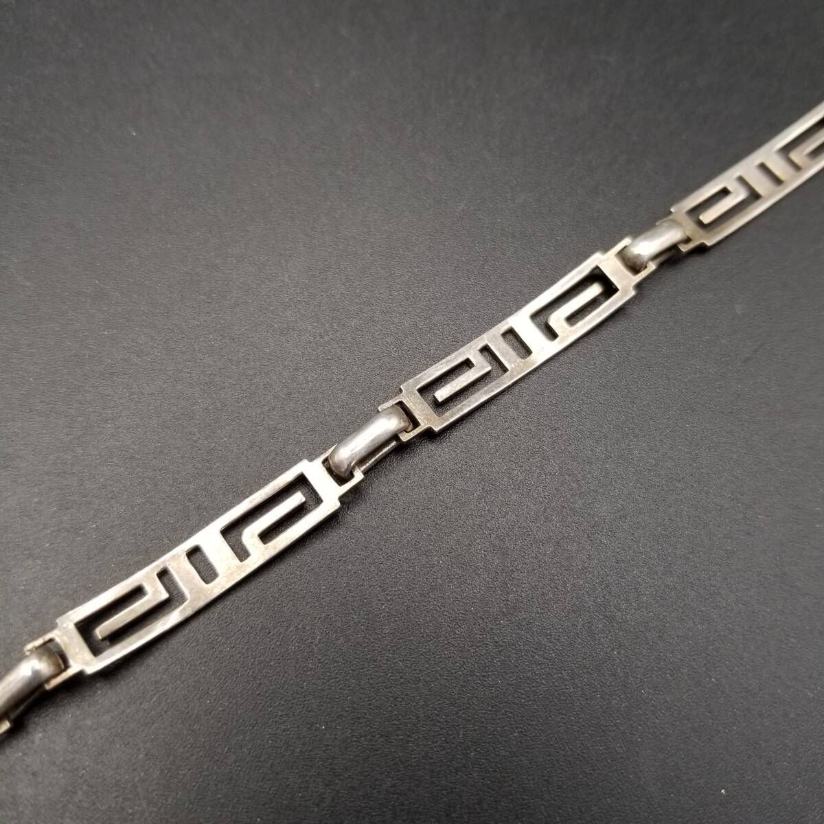 Sixstar メキシコ 925 シルバー ギリシャ雷文 パネルチェーン