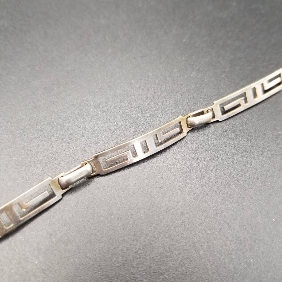 Sixstar メキシコ 925 シルバー ギリシャ雷文 パネルチェーン