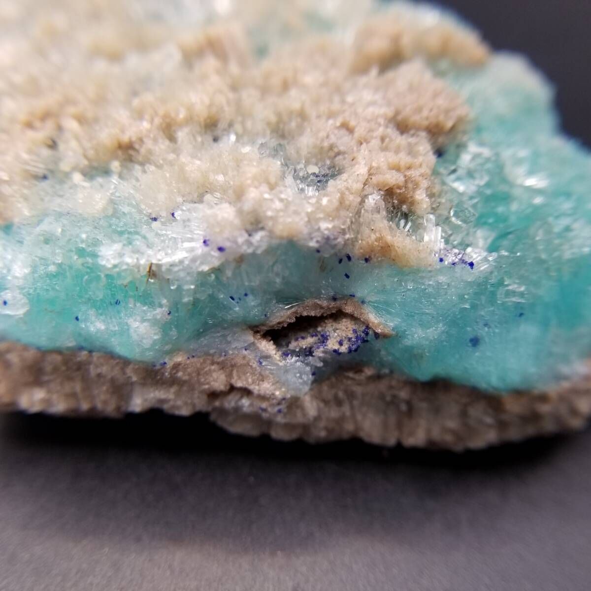 アフガニスタン産 アラゴナイト アズライト 共生鉱物 原石 鉱石 標本 5