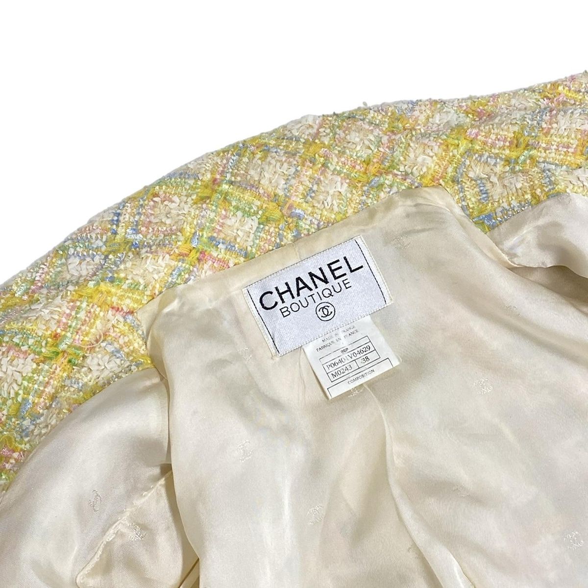 CHANEL(シャネル) ジャケット サイズ38 M レディース P06401 イエロー