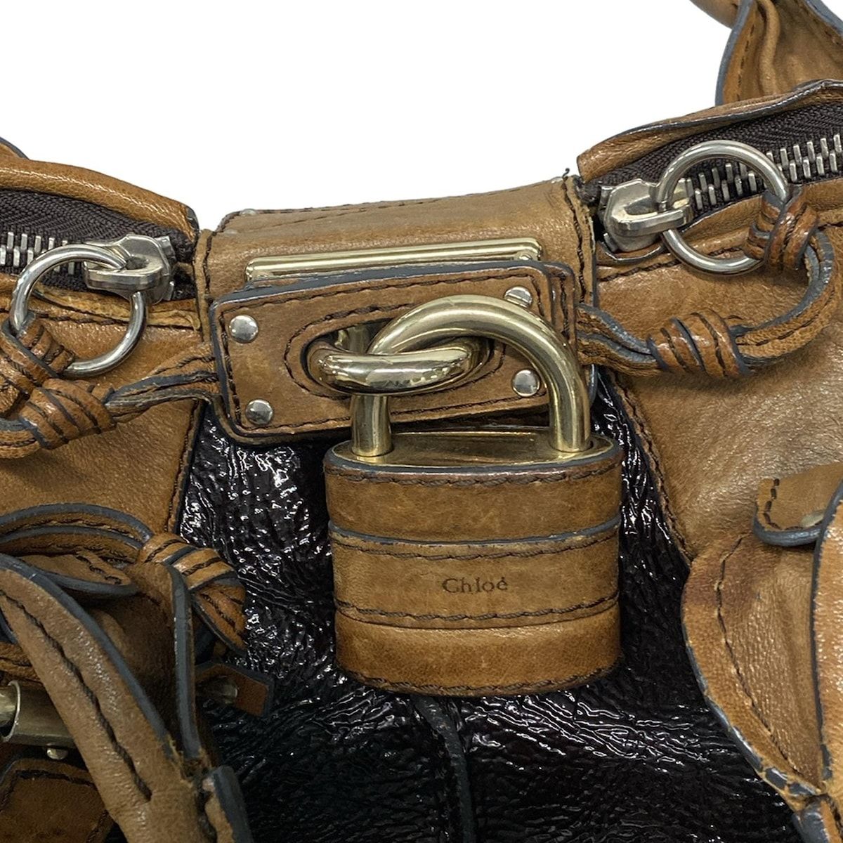 Chloe(クロエ) ハンドバッグ パディントン ダークブラウン×ブラウン