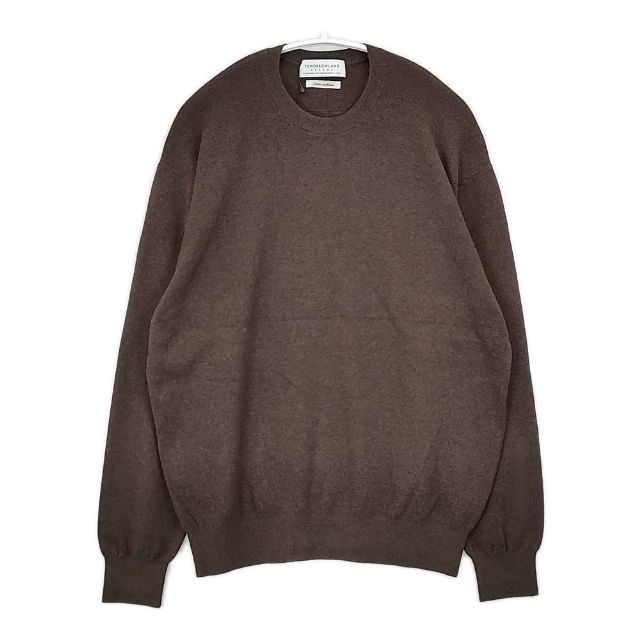 TOMORROWLAND tricot コットンカシミヤ クルーネックプルオーバー 定価24200円 63-02-44-02010 セーター ニット 24AW ブラウン メンズ トゥモローランド 5-1101T∞