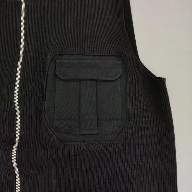 MAISON MARGIELA 14 コットン ドライバーズニットベスト ミリタリー