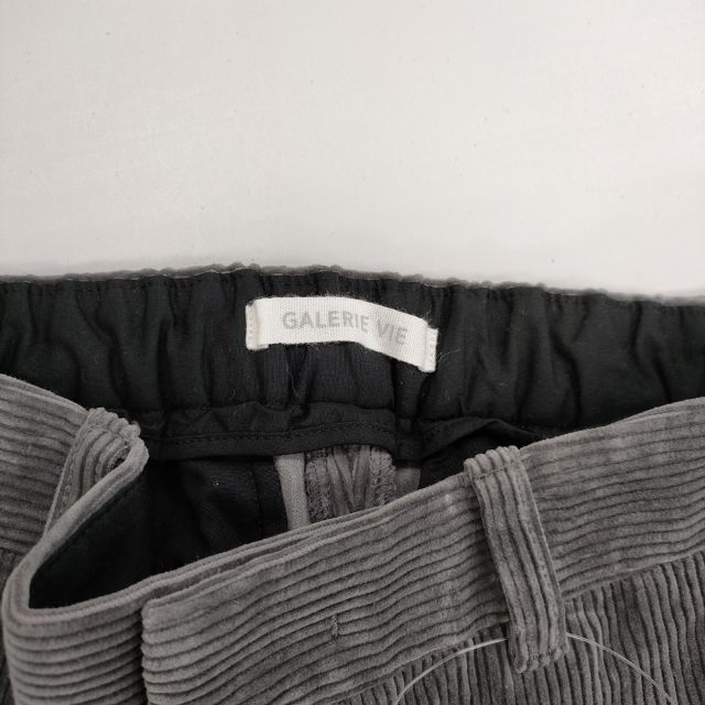 本日限定 GALERIE VIE シャンカールコーデュロイ ストレートパンツ 定価31900円 23-04-34-04213 パンツ 24AW グレー レディース ギャルリーヴィー 5-1101T∞ 続々入荷中！