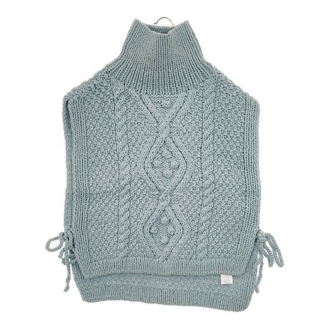 nest Robe 01234-1002 ペルーニットポップコーンケーブルベスト 定価26400円 ベスト ライトブルー レディース ネストローブ 5-1101T∞